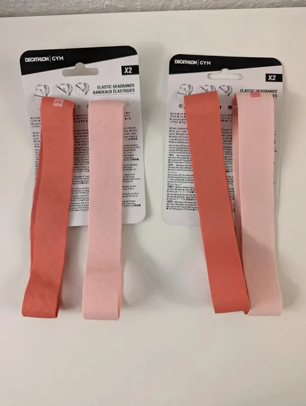 2x 2er Pack Elastische Gummi Haarbänder Sport