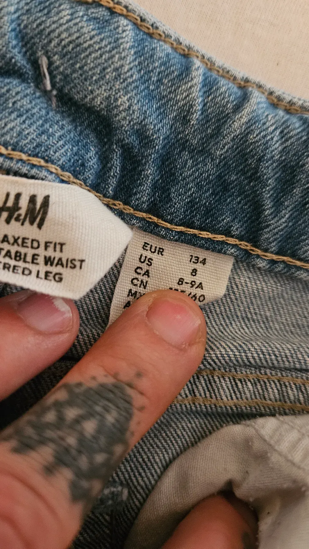 Relaxed fit jeans hose, h&m, 134