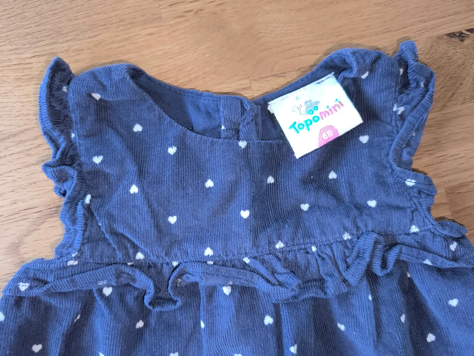 Sommerkleid Kleid feine Cord Optik Herz Motiv