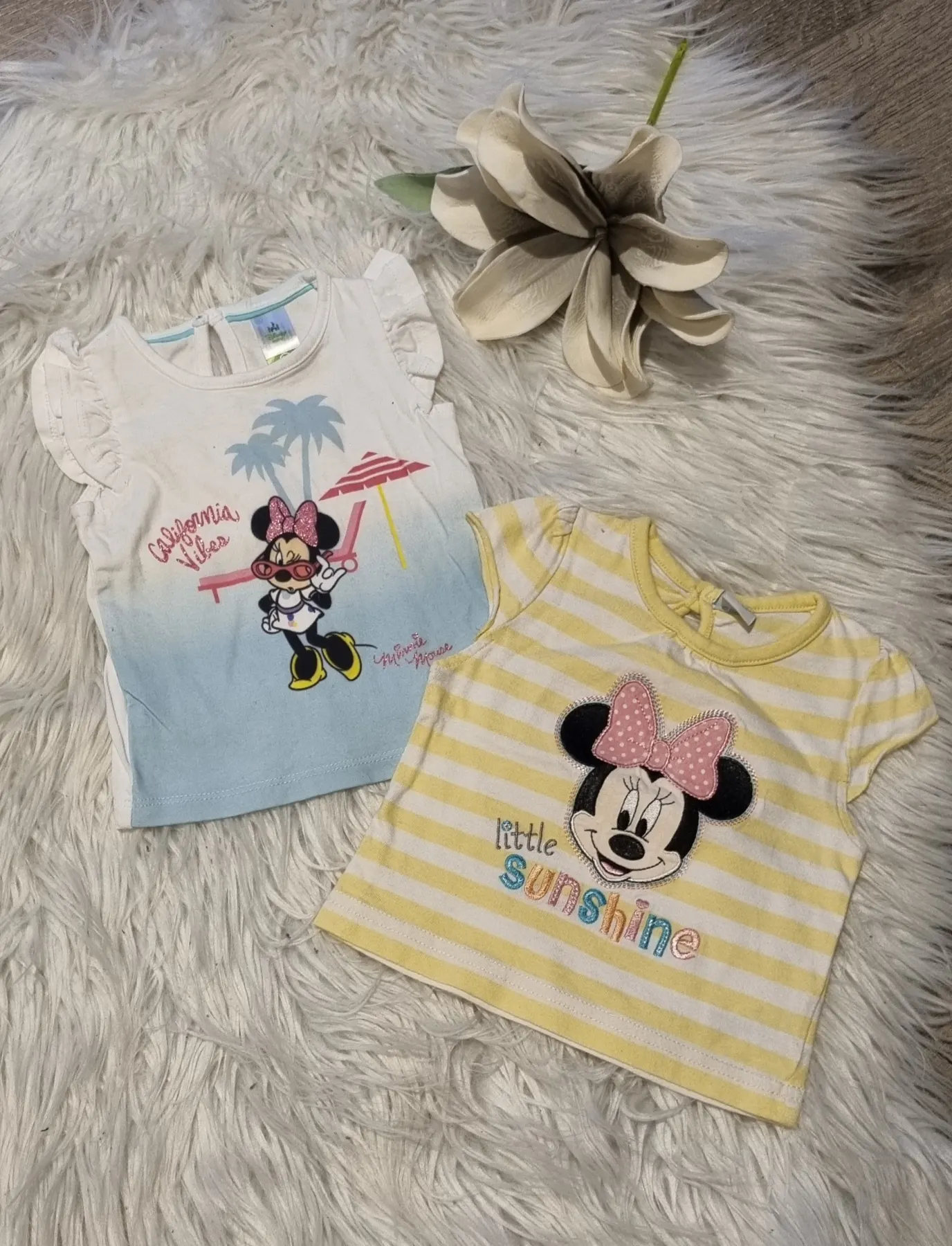 4 T-Shirts Mädchen T-Shirt Set Gr. 62 ~Minnie Maus~Disney