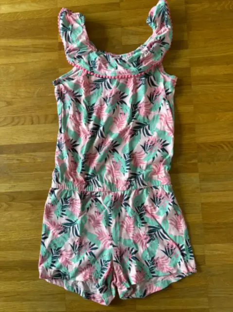 Sommer Onesie * Gr. 140 (eher 128/134) * rosa mint * Jumpsuit