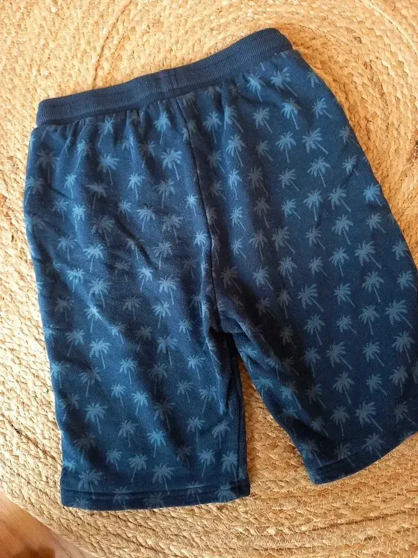 Yigga Sweat Hose Gr 140/146/152 Junge, Bio Baumwolle, blau, kurze Hose, Sommer