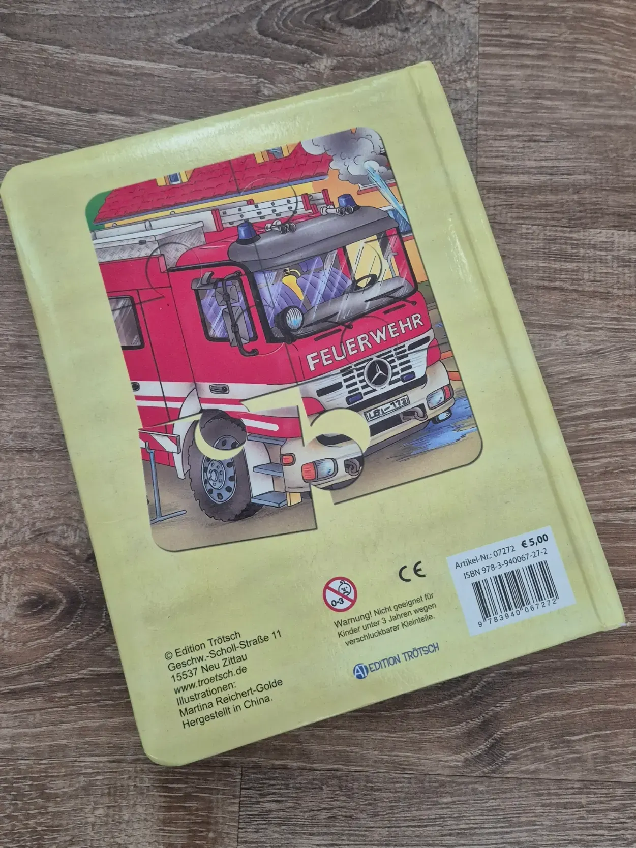 Puzzlebuch "Fahrzeuge", 5 Puzzle, Edition Trötsch