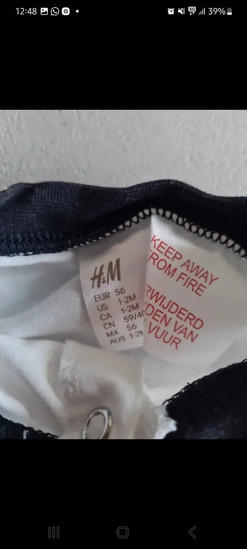 Schlafanzug Sommer kurz Größe 56 von H&M