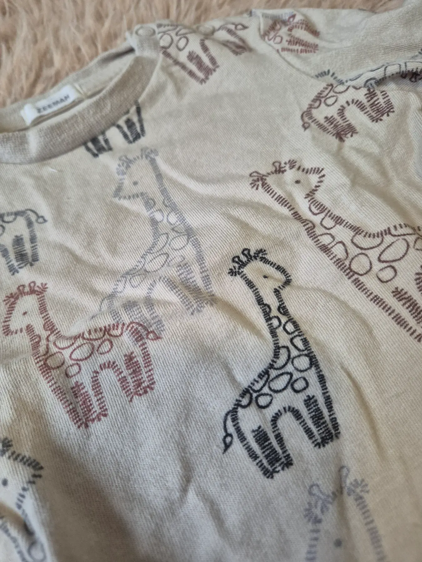 Langarmshirt Zeeman Größe 56 Giraffen