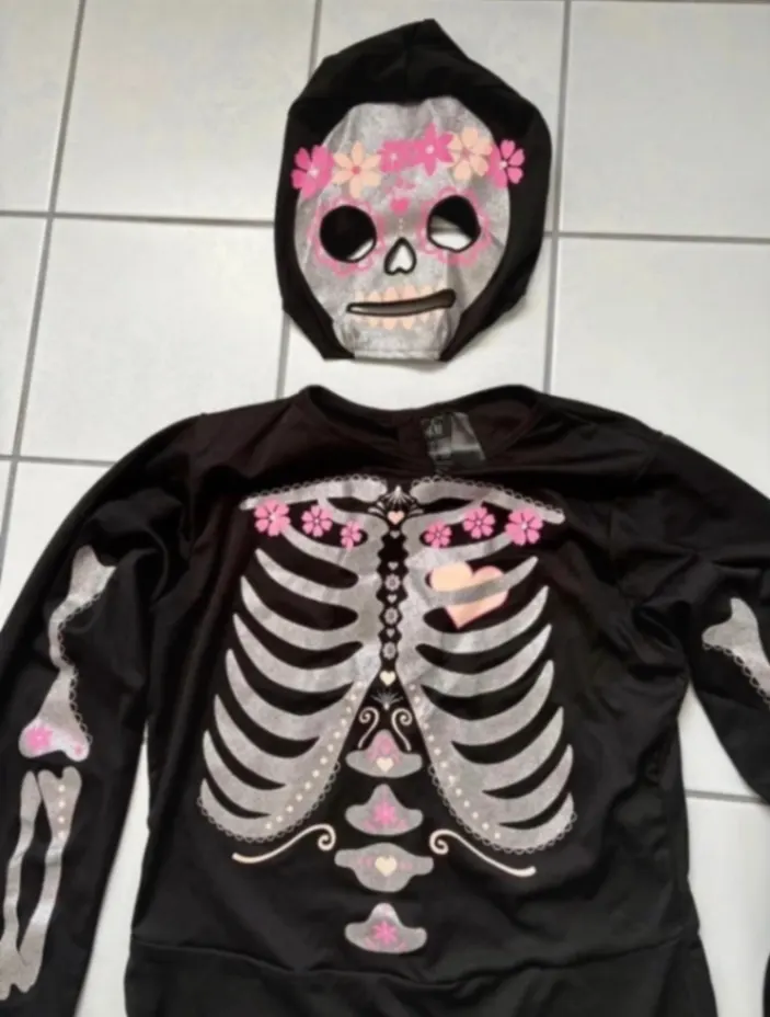 Helloween Kostüm Skelett Gr. 158/164