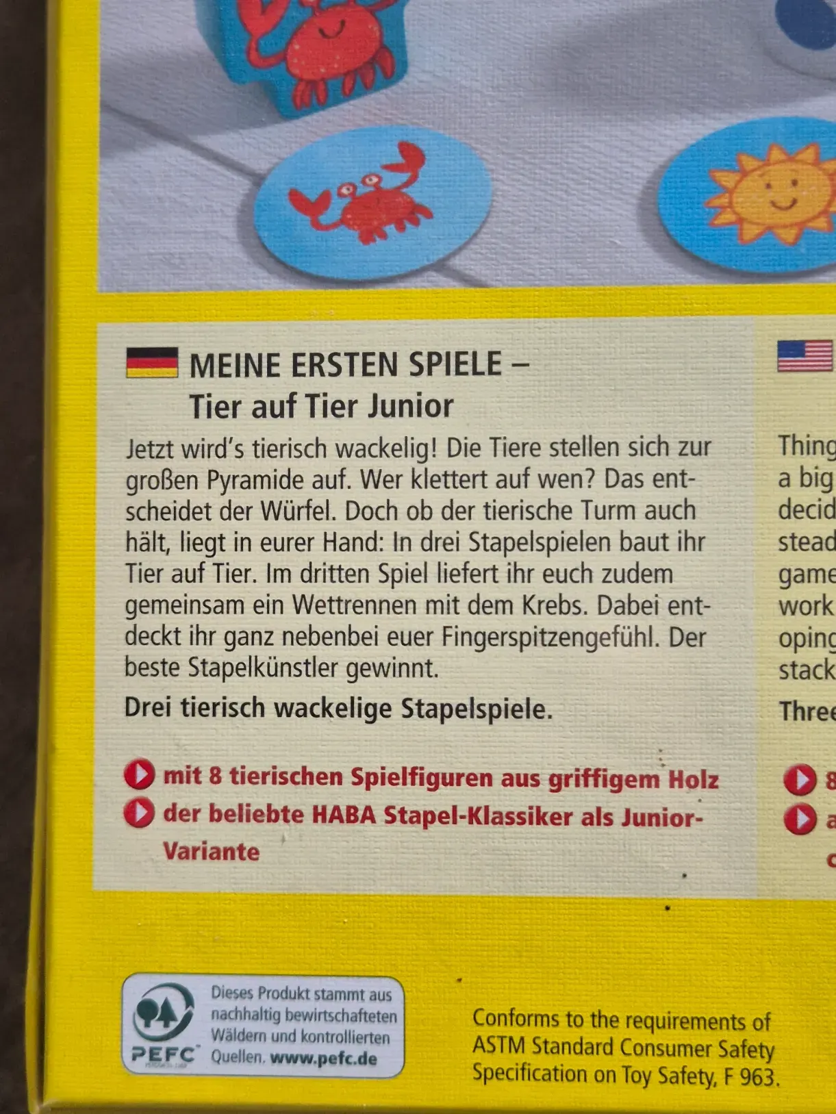 NEU Spiel - HABA - Tier auf Tier Junior