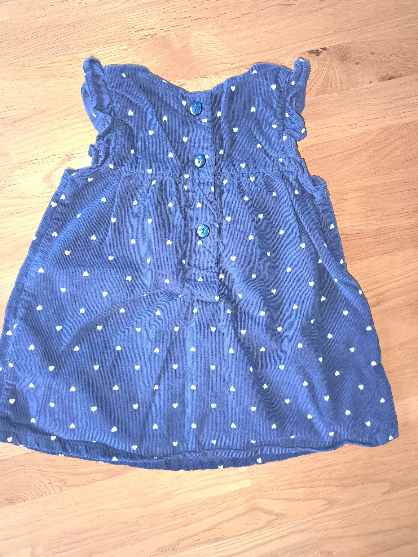 Sommerkleid Kleid feine Cord Optik Herz Motiv
