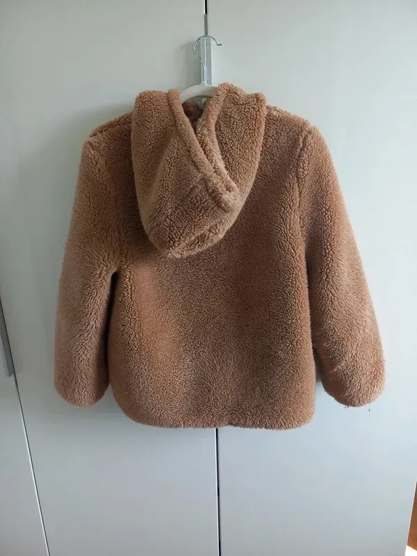 Zara Kuscheljacke Gr 164 Mädchen, caramell, braun, Jacke Übergang Herbst