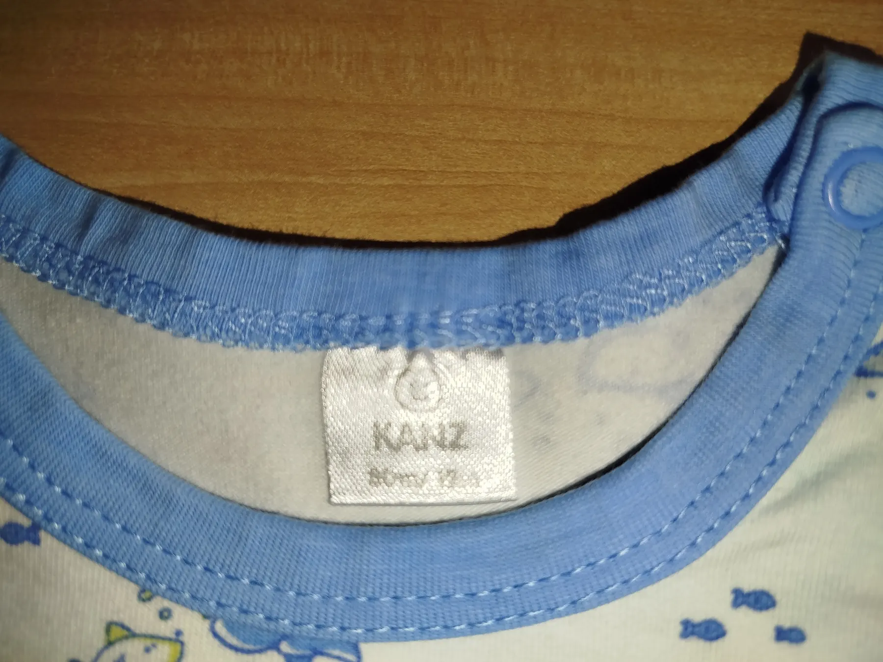 Kanz T-Shirt in weiß mit hellblau