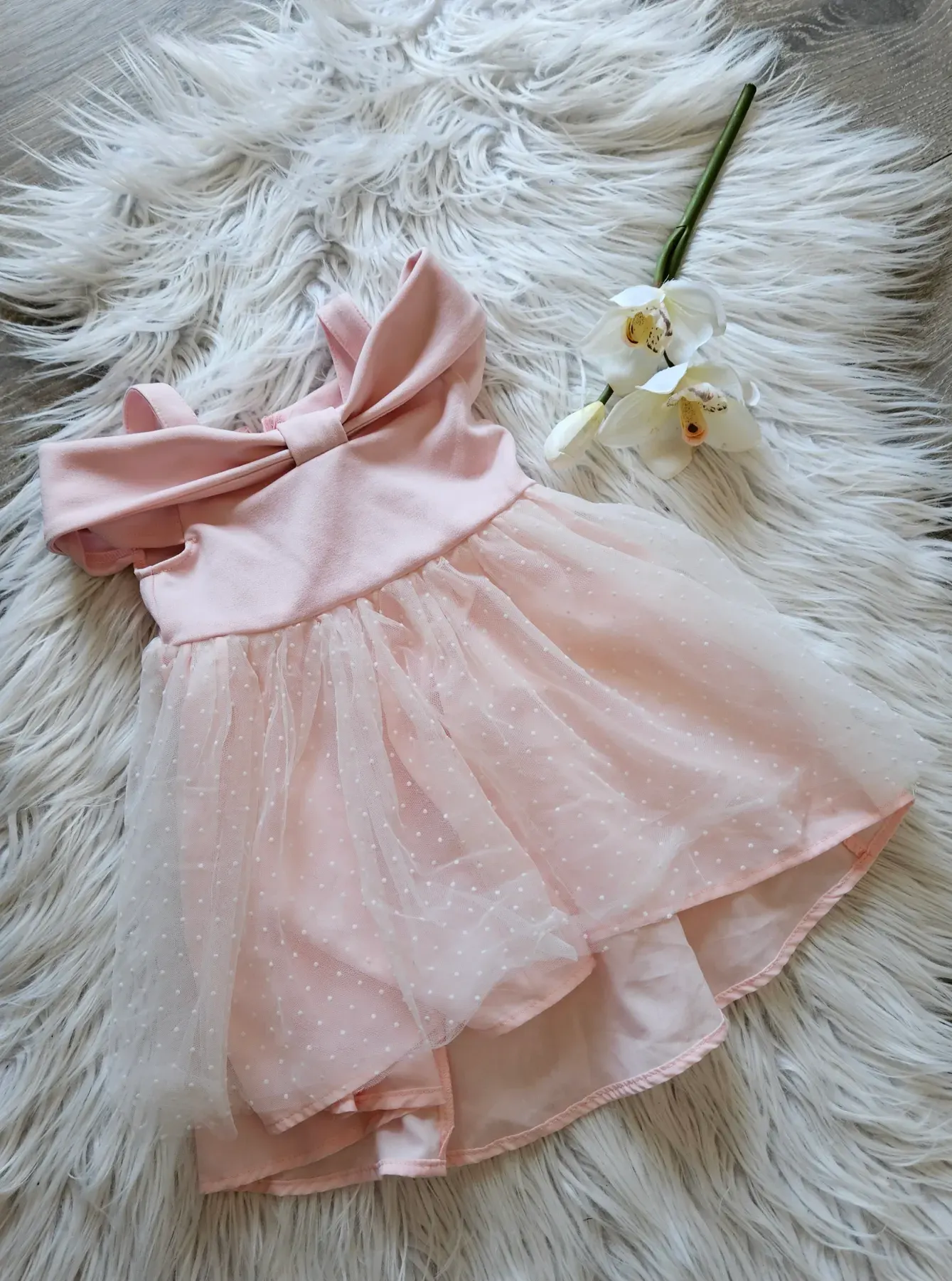 Kleid Hochzeit/Fest Gr. 80 Tüll