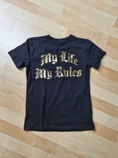Next Slogan Shirt Golddruck 10y 140