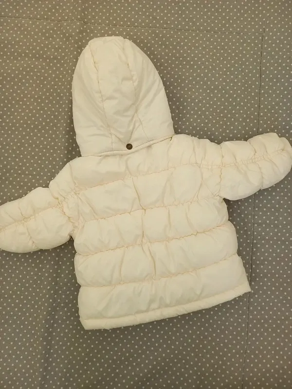 Mignolo Puffer Winterjacke Gr 68/74 Junge, Mädchen, Jacke gefüttert, weiß, Baby, Winter
